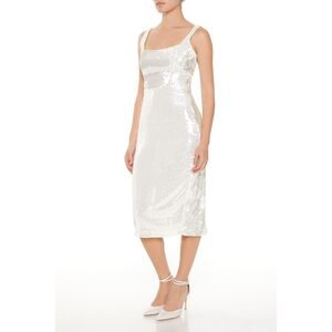 Forever 21 White Sequin Midi Dress